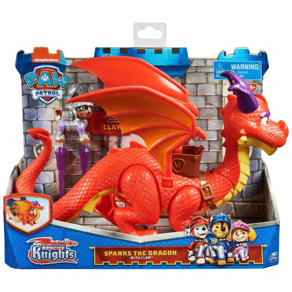 Mini Sack Development Stage PAW Patrol Rescue Knights Sparks the Dragon with Super Wings and Pup Claw
