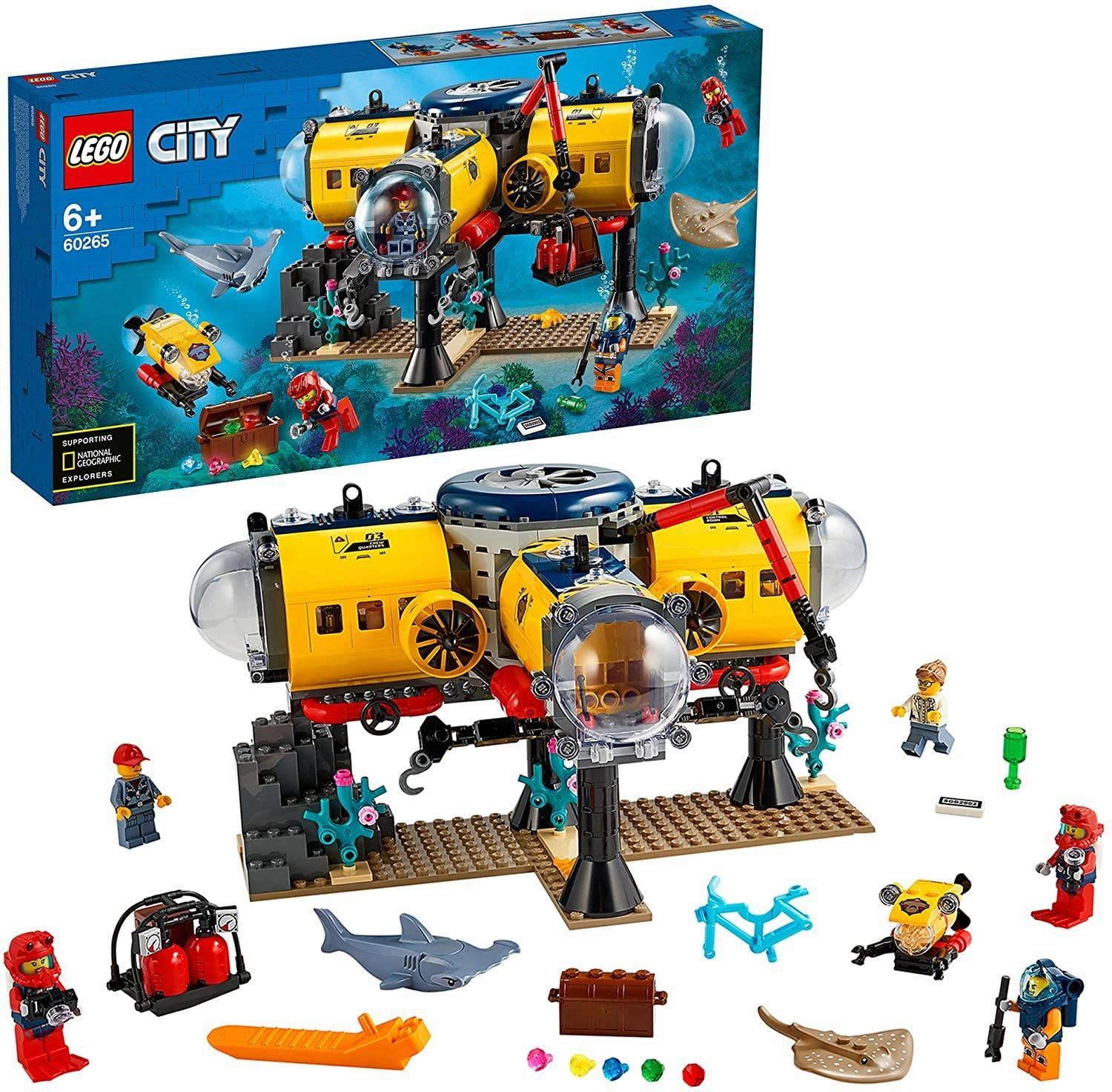 LEGO 60265 City Oceans Exploration Base Deep Sea Pirate Model