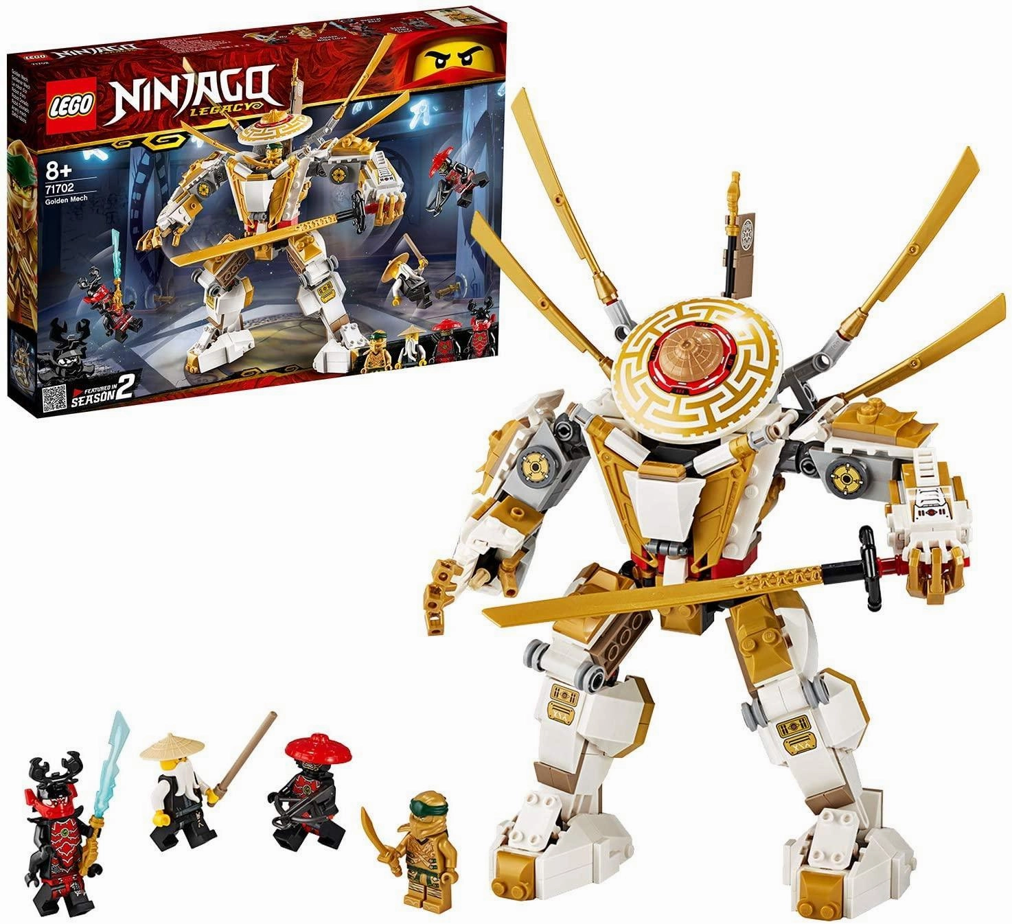 LEGO NINJAGO 71702 Legacy Golden Mech Amphibian Statue Posable Replica