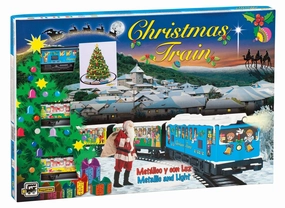 PEQUETREN 200 Christmas Train Set Metallic With Light Gallery Worthy