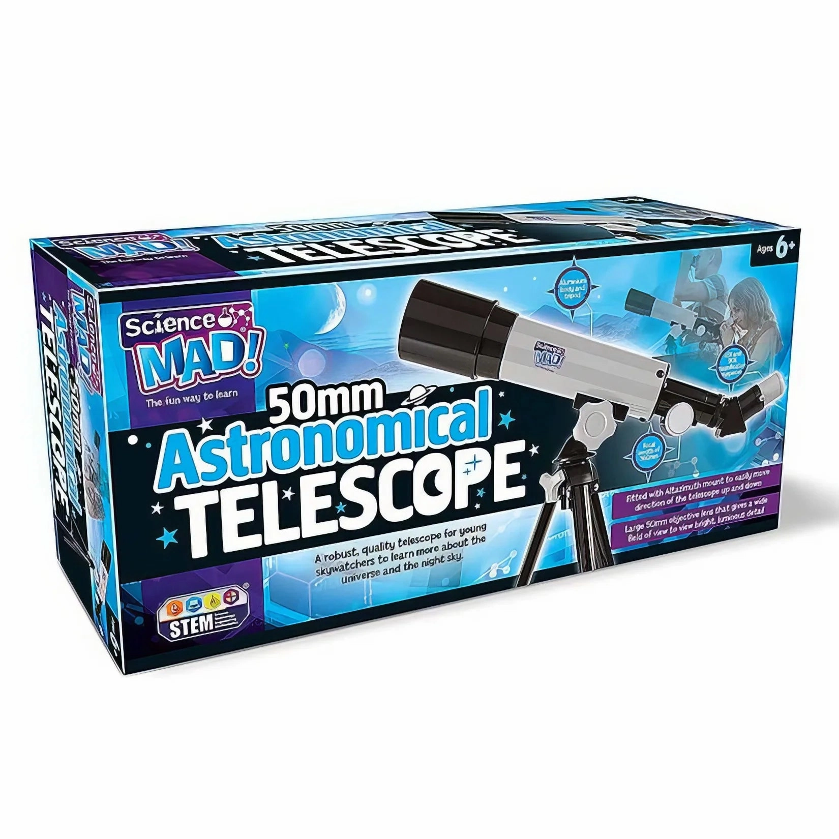Playful Crafts Science Mad 50mm Astronomical Telescope