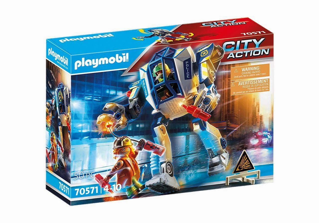 PLAYMOBIL 70571 CITY ACTION Special Operations Police Robot Prehistoric Animal Forest Creature
