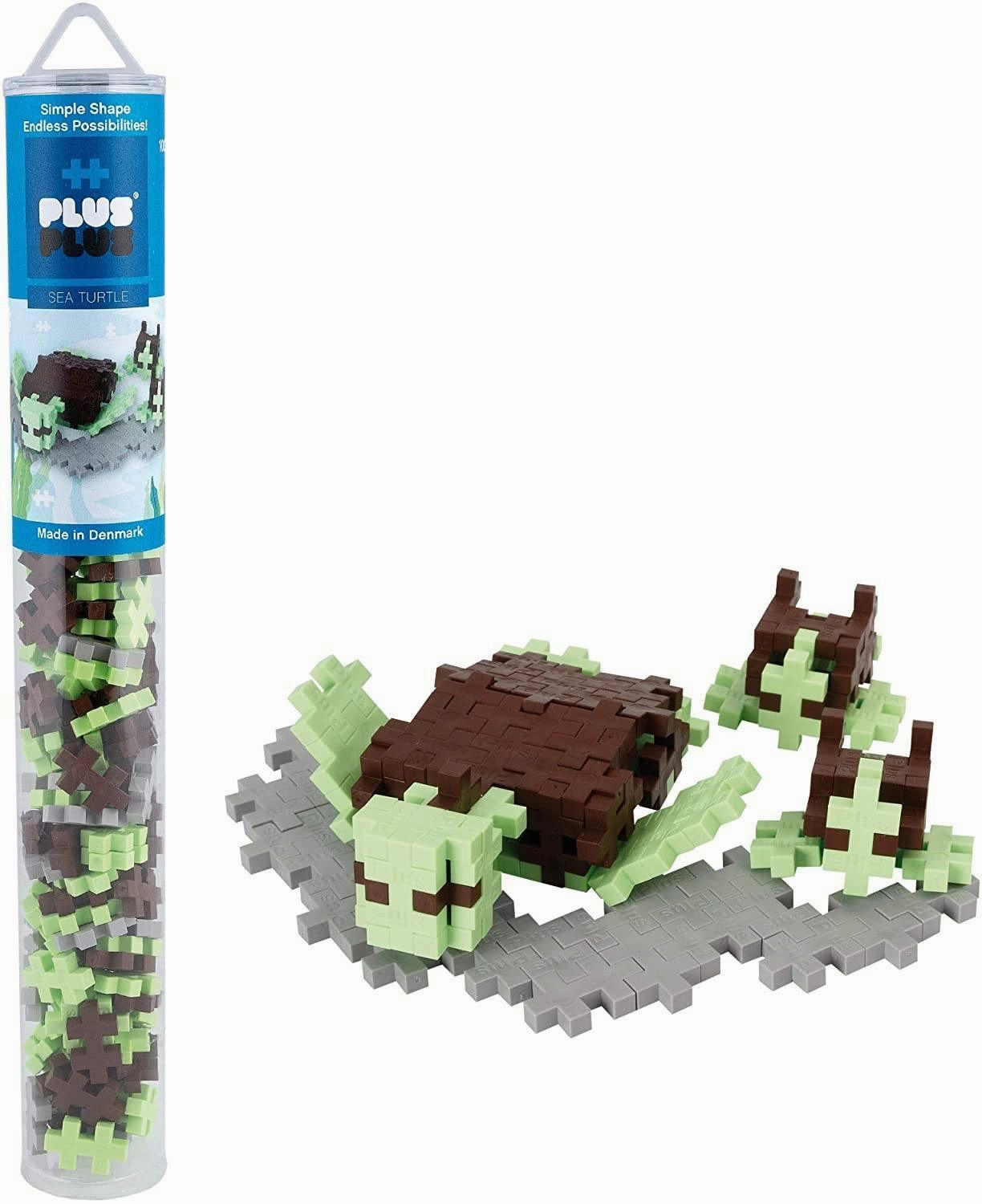 Glass Art Steampunk Design PLUS-PLUS Building Blocks Tube 100 Assorted Pieces