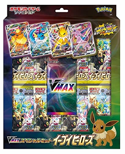Random Drop Opening Pokemon Card Game Sword & Shield VMAX Special Set Eevee Heroes