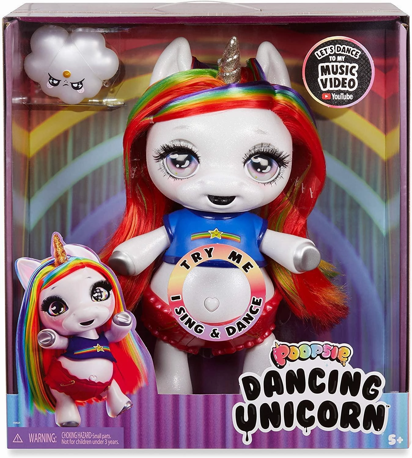Storage Solution Oceanic Art Poopsie 571162E7C Dancing Rainbow Brightstar ?C Dancing & Singing Unicorn Doll