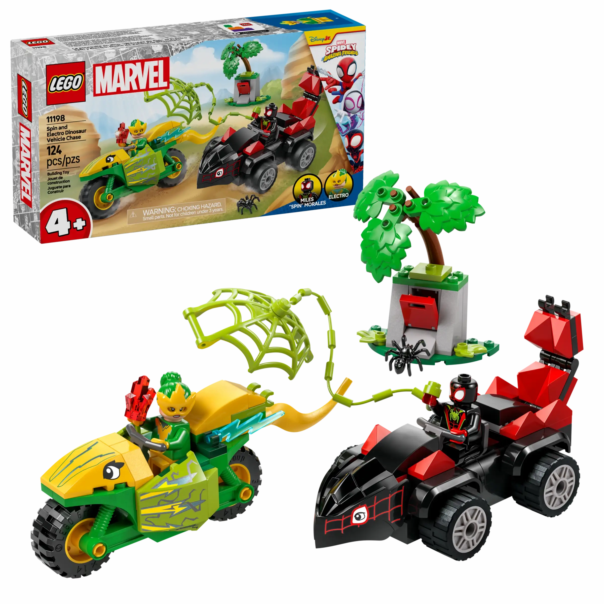 Kawaii Design LEGO 11198 Spidey Spin and Electro Dinosaur Vehicle Chase