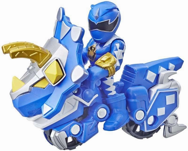 Power Rangers Playskool Heroes 2-Pack Figurines Blue Ranger and Raptor Cycle2-Pack Summer Bloom Complete Maker