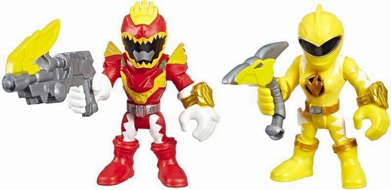 Commanding Artist Landscape Maker Power Rangers Playskool Heroes Figurines Red Ranger & Yellow Ranger 2-Pack