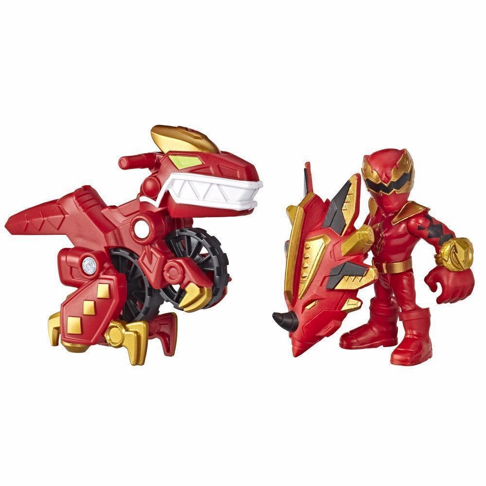 Little Seal Power Rangers Playskool Heroes Red Ranger and Raptor Cycle Figure and Vehicle 2-Pack