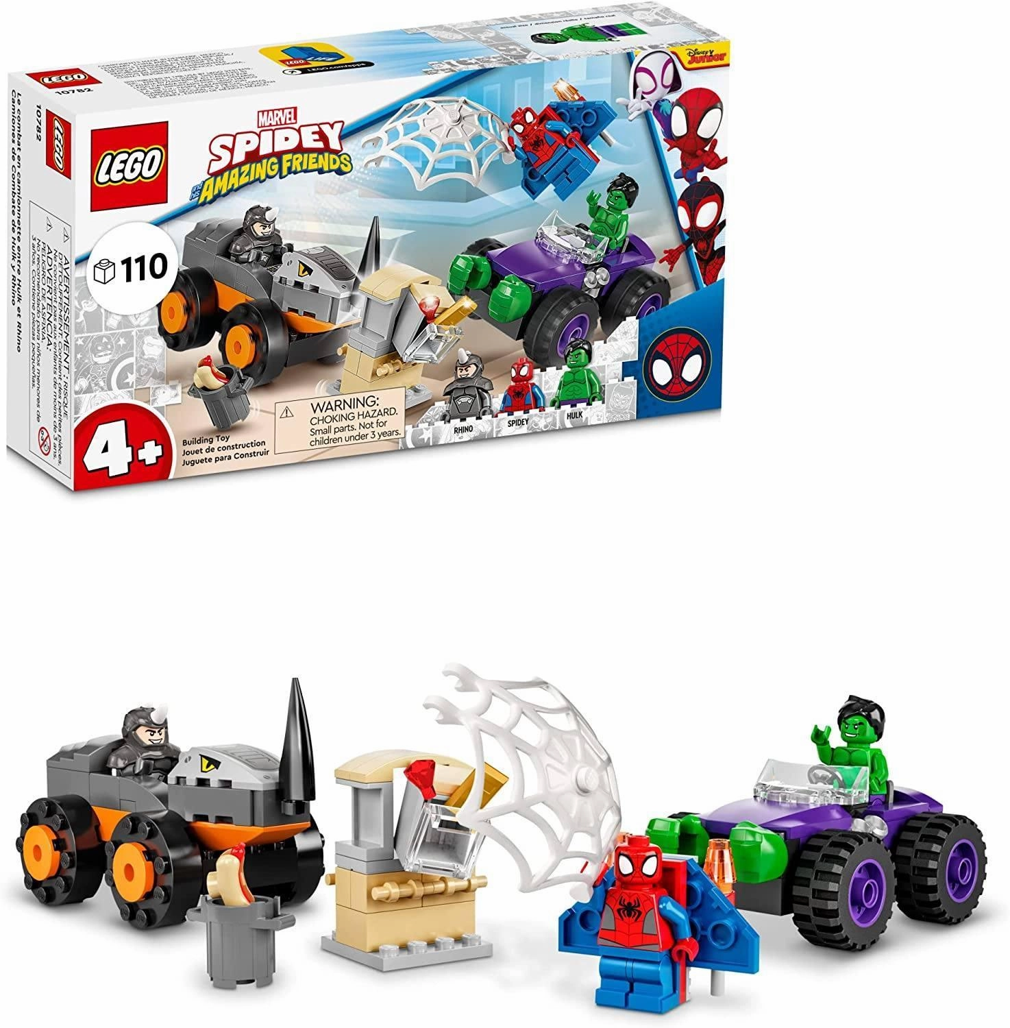 Premium Hero LEGO SPIDER-MAN 10782 Hulk vs. Rhino Truck Showdown