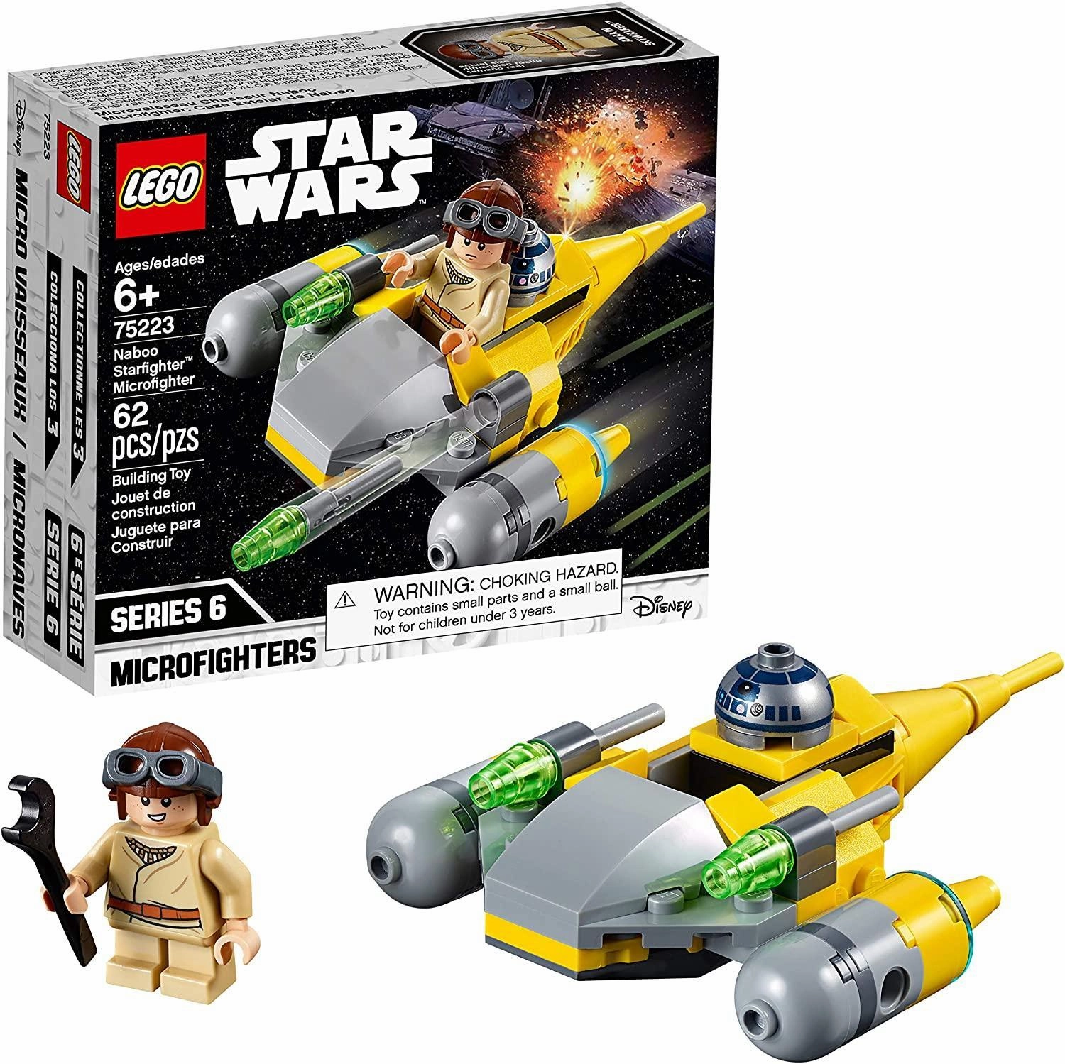 LEGO STAR WARS 75223 Star Wars Naboo Starfighter Microfighter Staircase Decor app connected