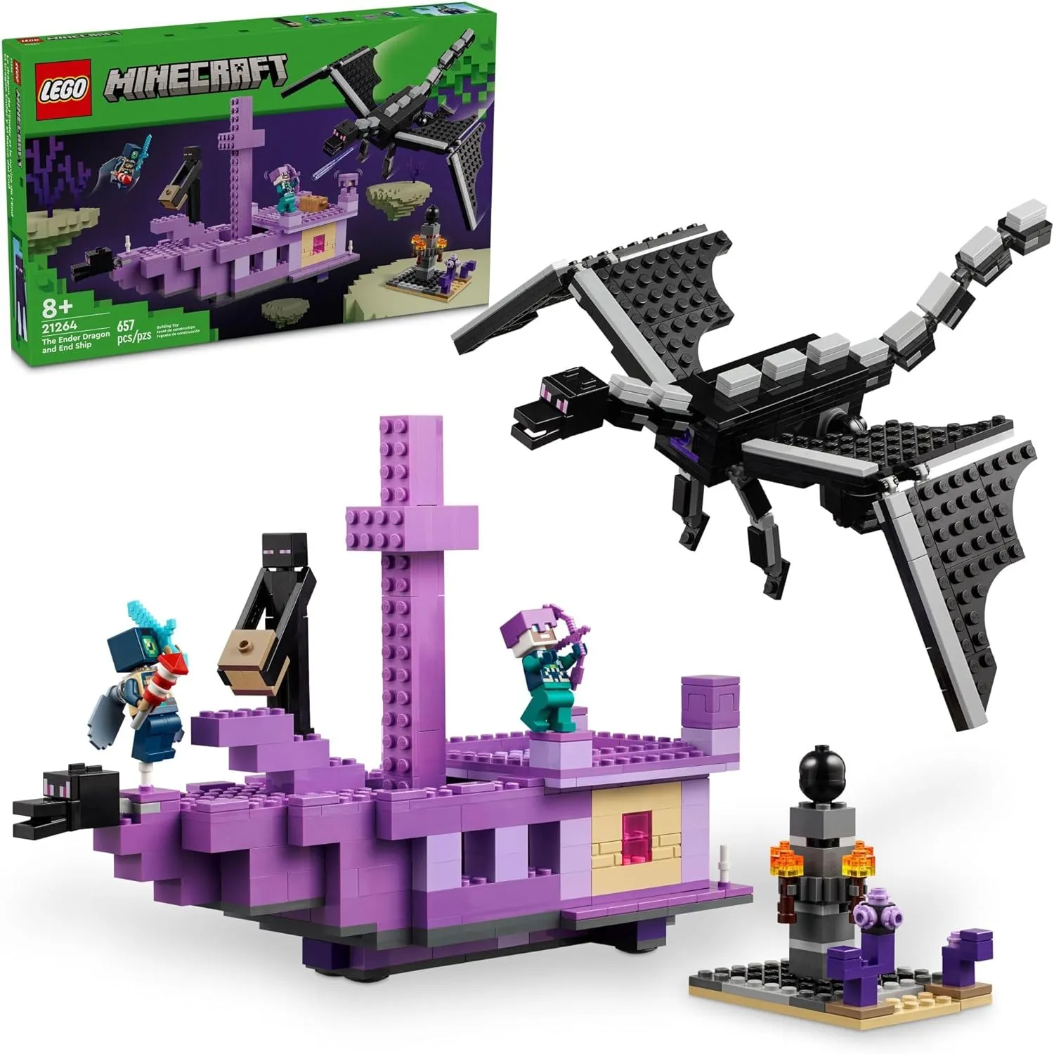 Scary Treats Frightening Displays Lego 21264 - Minecraft The Ender Dragon and End Ship