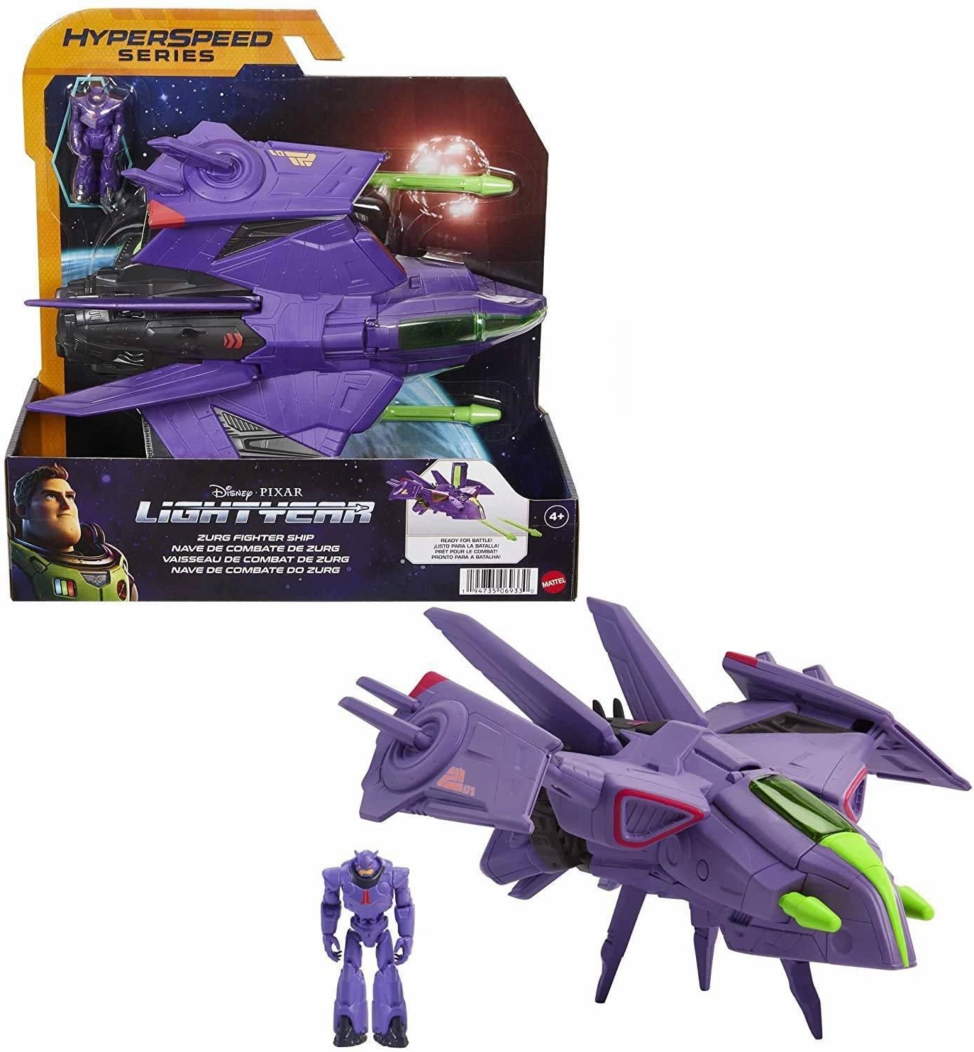 Disney Pixar Lightyear Hyperspeed Series Zurg Fighter Ship and Zurg Critter Creator