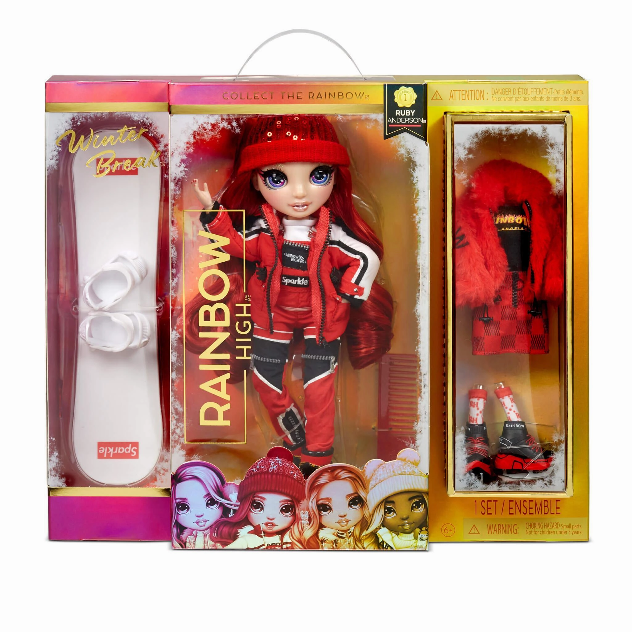 stress relief Rainbow High Winter Break Fashion Doll Ruby Anderson