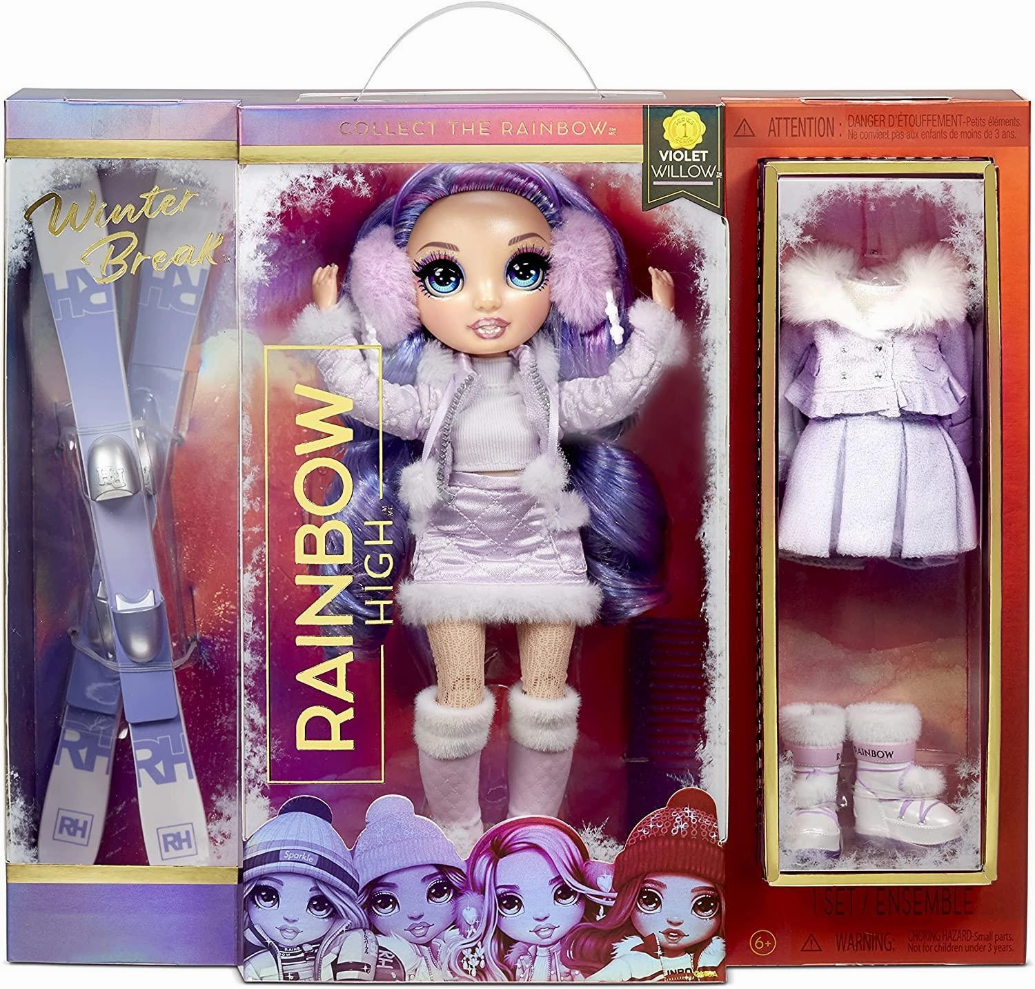 Rainbow High Winter Break Fashion Doll Violet Willow Playset Display Hero Cultural Gift