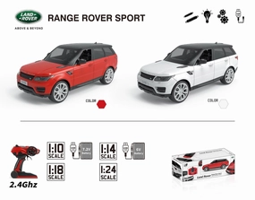 RANGE ROVER Sport Remote Control Car with Lights 1:18 Scale Vintage Model Themed Background