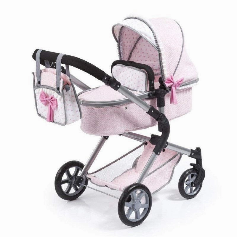 REIG Pink Doll Stroller with Swivel Front Wheels and 2-in-1 Bag Magical Creature