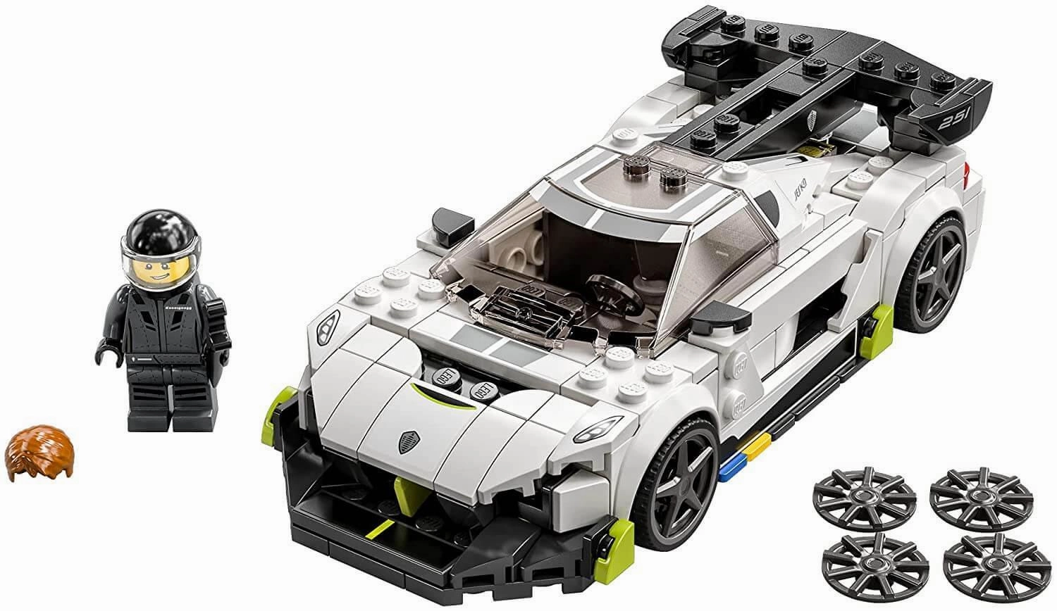 LEGO 76900 Speed Champions Koenigsegg Jesko Building Toy Rubber Toy Posable Hero