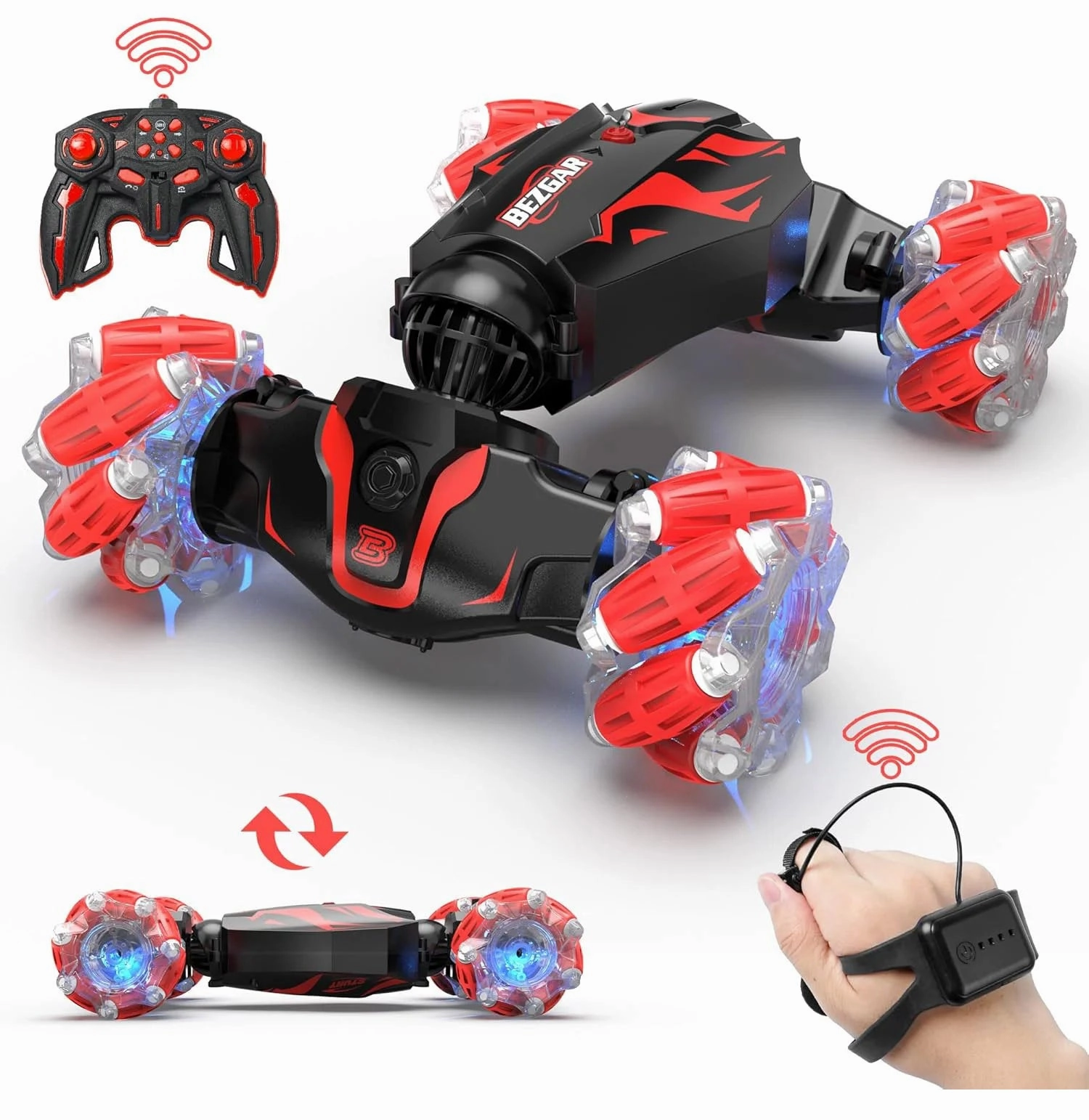 Tropical theme Rolling Drifting RC Stunt Climbing Car With Lights - Assortment