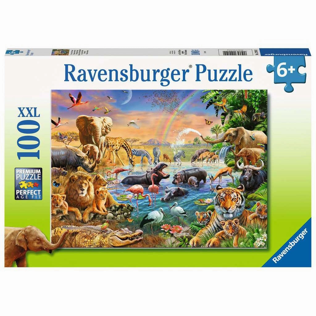 Savannah Jungle Waterhole 100pc Puzzle Spooky Ornaments