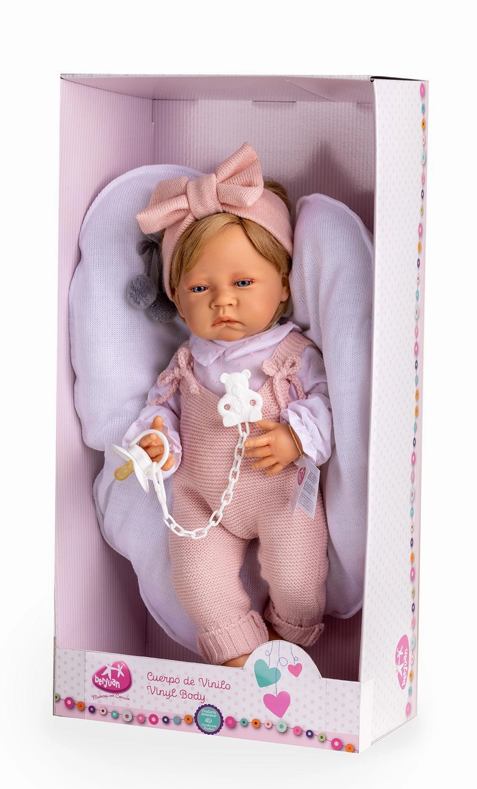 Luxury Gift Therapeutic Hobby Berjuan 8107 Newborn Special Baby Doll with Hair 45 cm