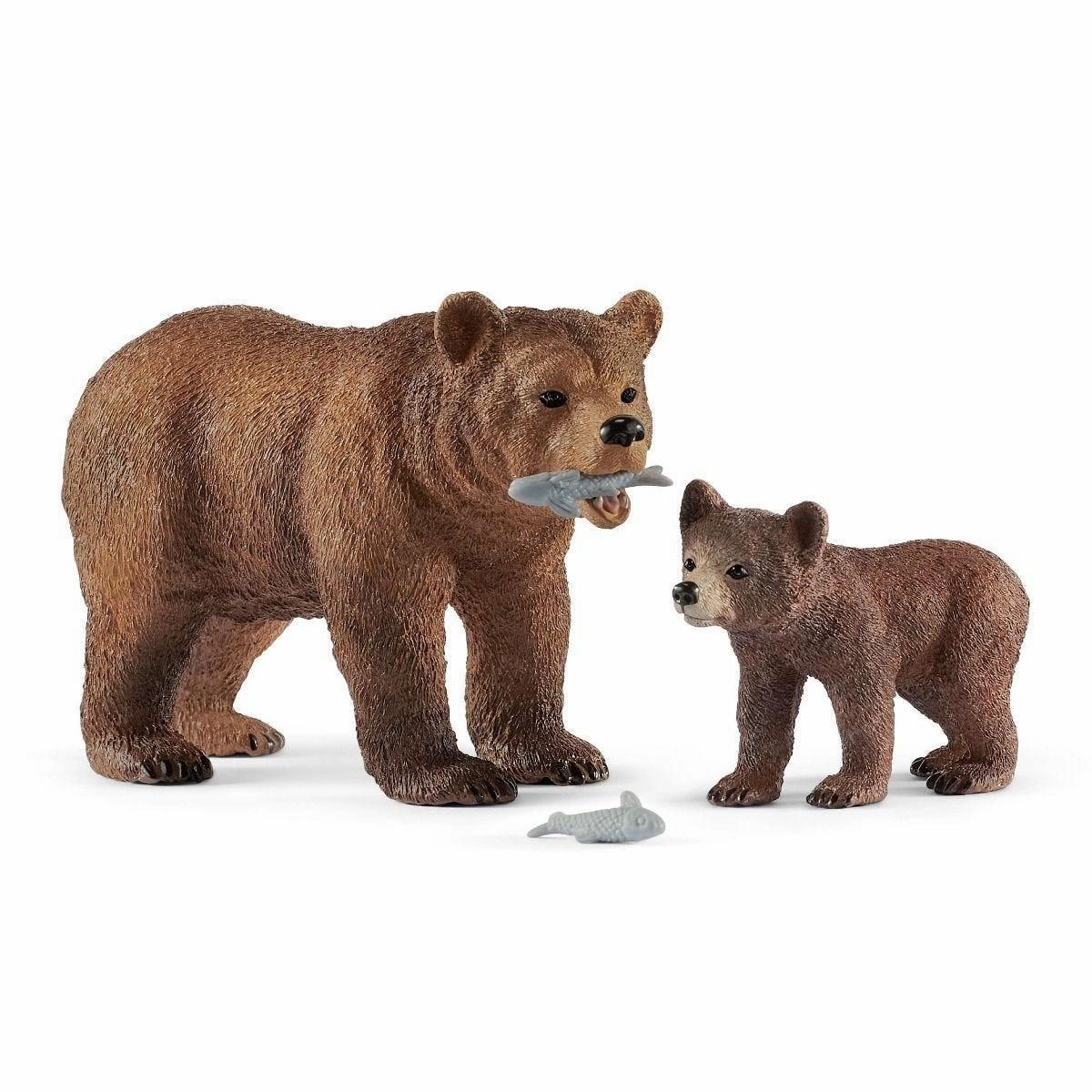 Schleich 42473 Wild Life Grizzly Bear Mother with Cub Figures Craft Project