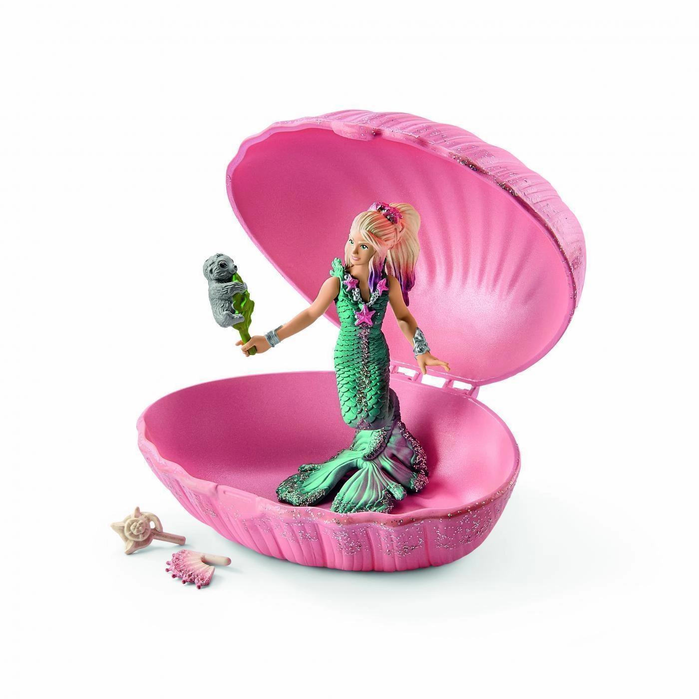 Immersive experience Schleich 70562 Mermaid With Baby Turtle in Shell Figure