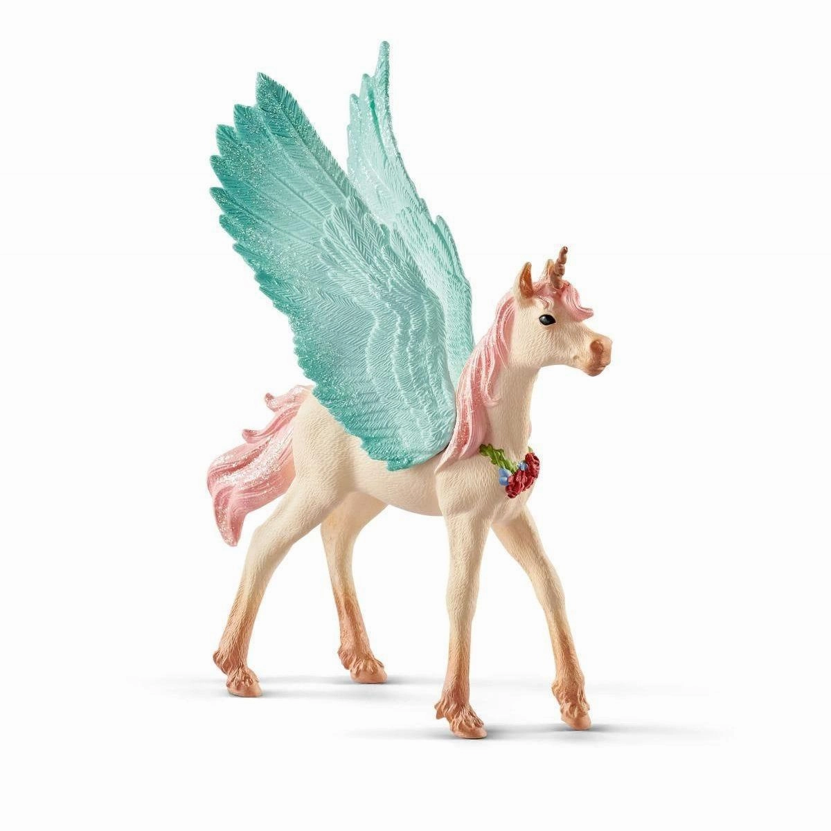 Poseable Collectible Schleich 70575 Decorated Unicorn Pegasus Foal Figure