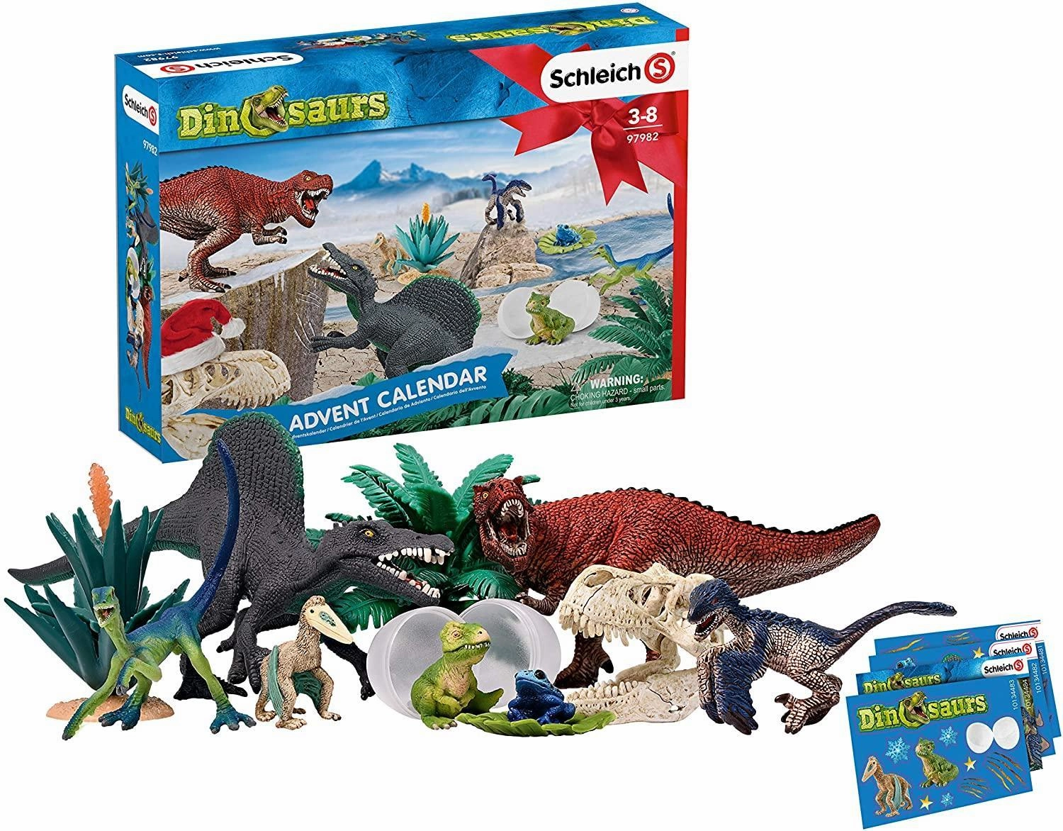 Small Space Hand Sculpted Schleich 97982 North America Dinosaurs Advent Calendar