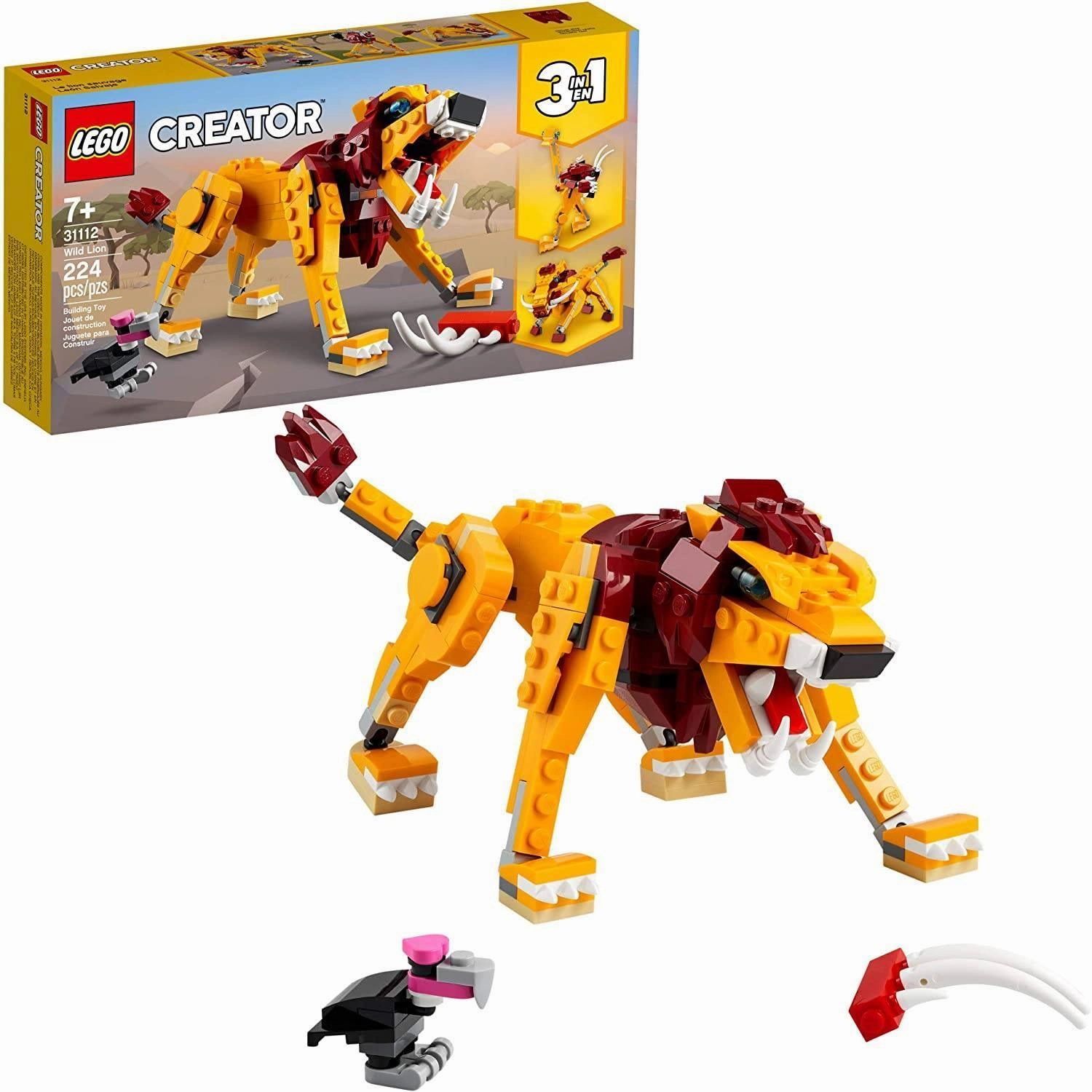 LEGO CREATOR 3in1 31112 Wild Lion Premium Toy