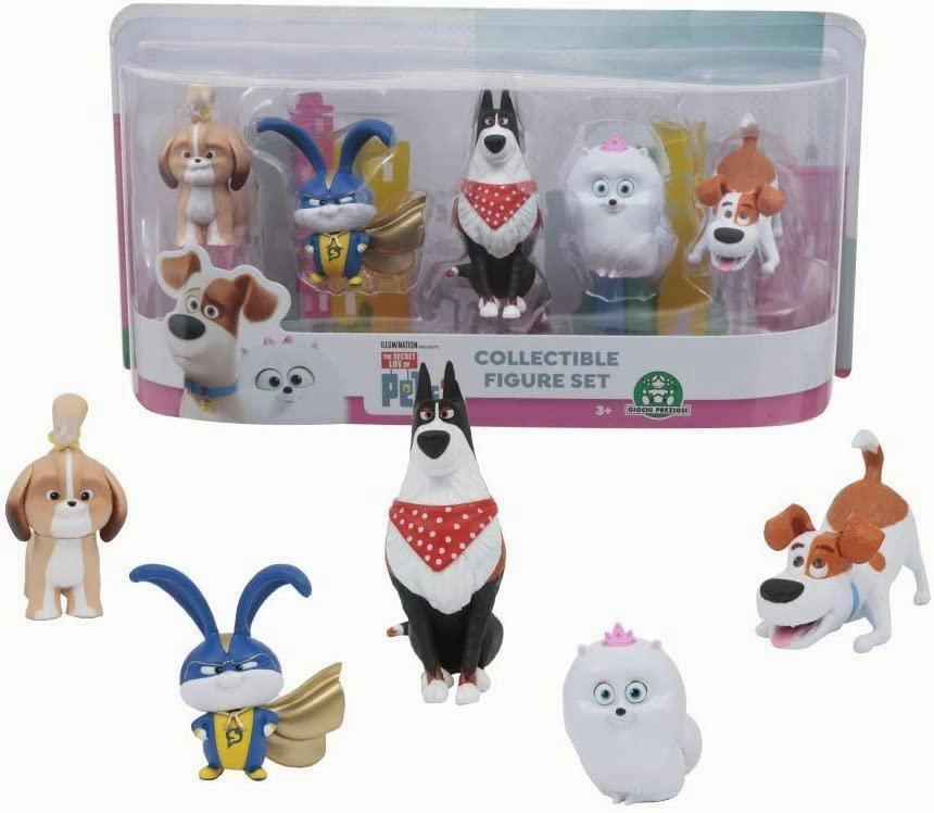 Secret Life of Pets 2 Blister Pack of 5 Jointed Figures Gaming Statue Niche Interest