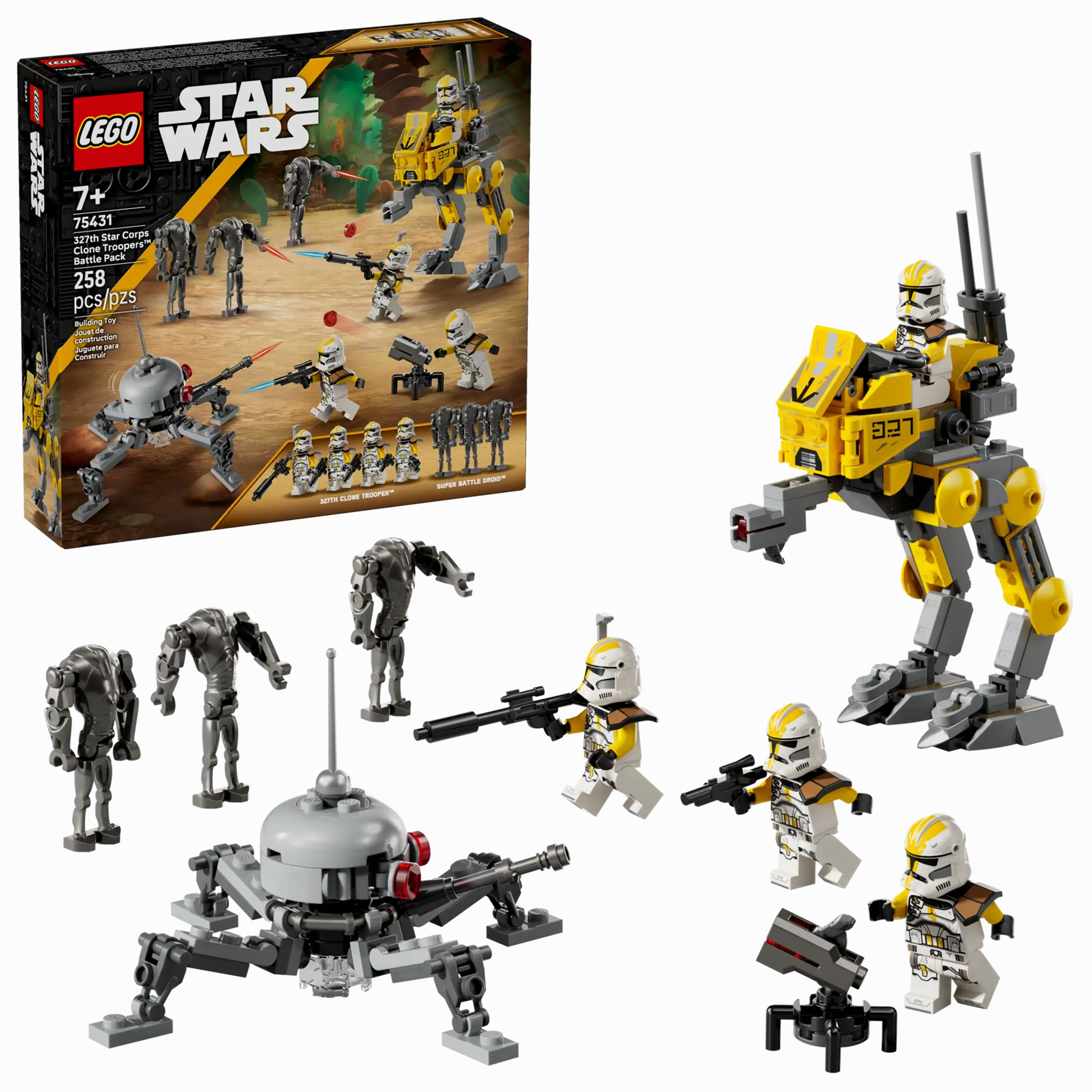 Collector's Market Glass Art LEGO STAR WARS 327th Star Corps Clone Troopers Battle Pack 75431
