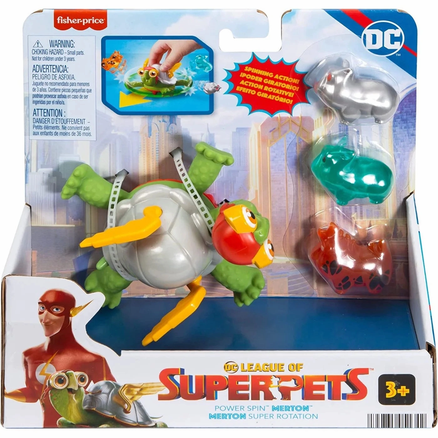 Governing Maker Collector's item DC League Of Super-Pets Power Spin Merton the Turtle Figure Set
