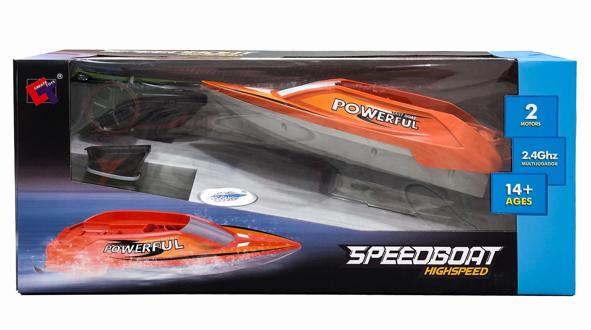 Ghoulish Decor Enchanting Crafts Powerful High-Speed Remote Controlled Speedboat- Assorted