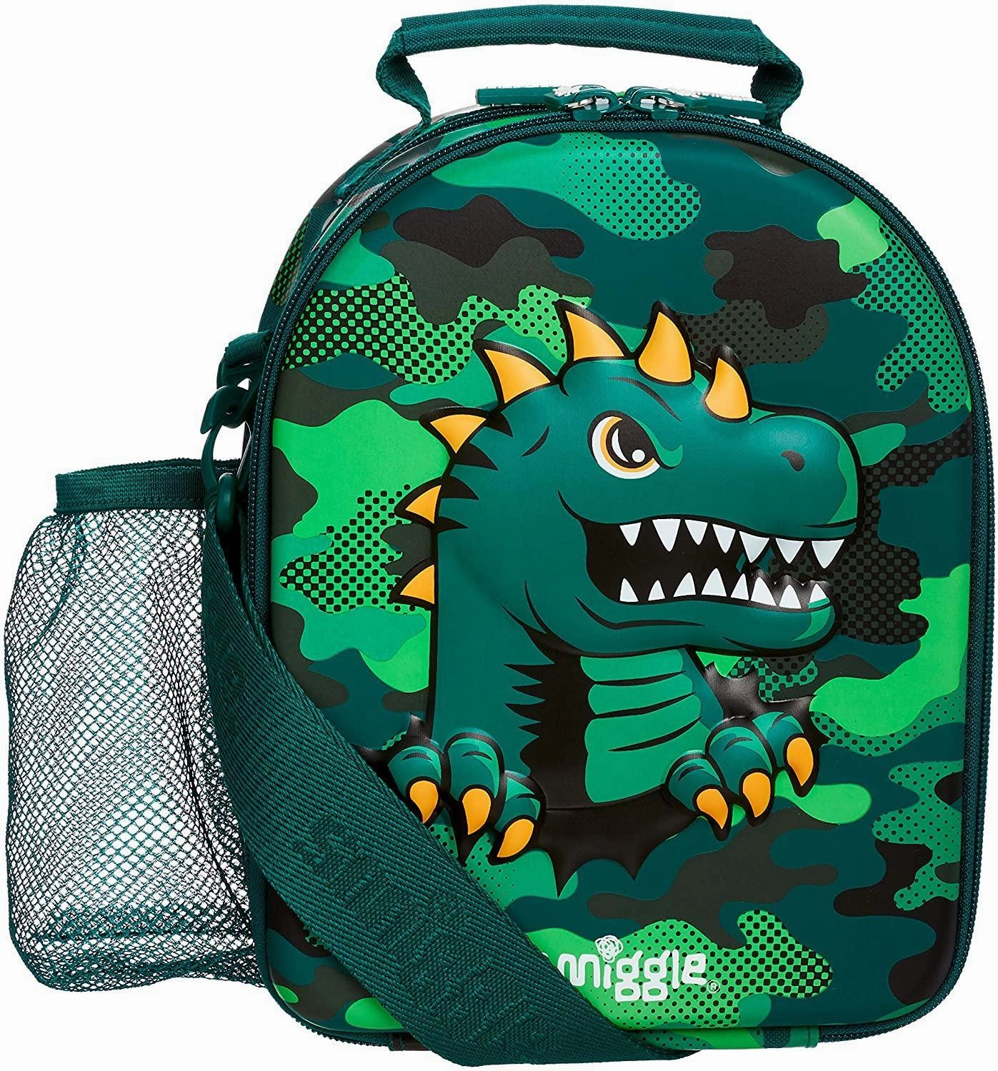 SMIGGLE Budz Hardtop School Lunchbox - Green Dinosaur Gallery Worthy Future Antique