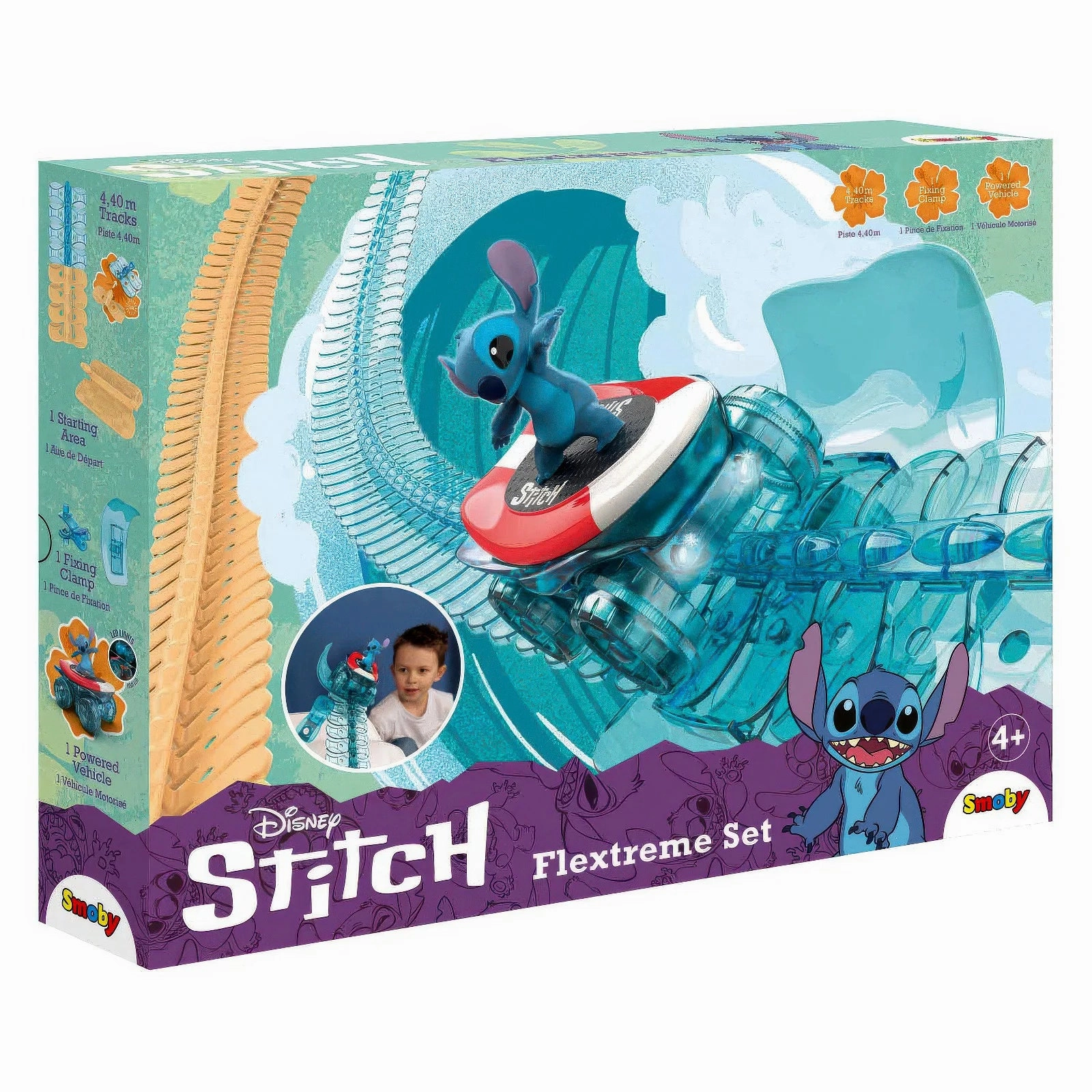 Smoby Stitch FleXtreme Race Track Car Discovery Set Travel Friendly Small Certificate