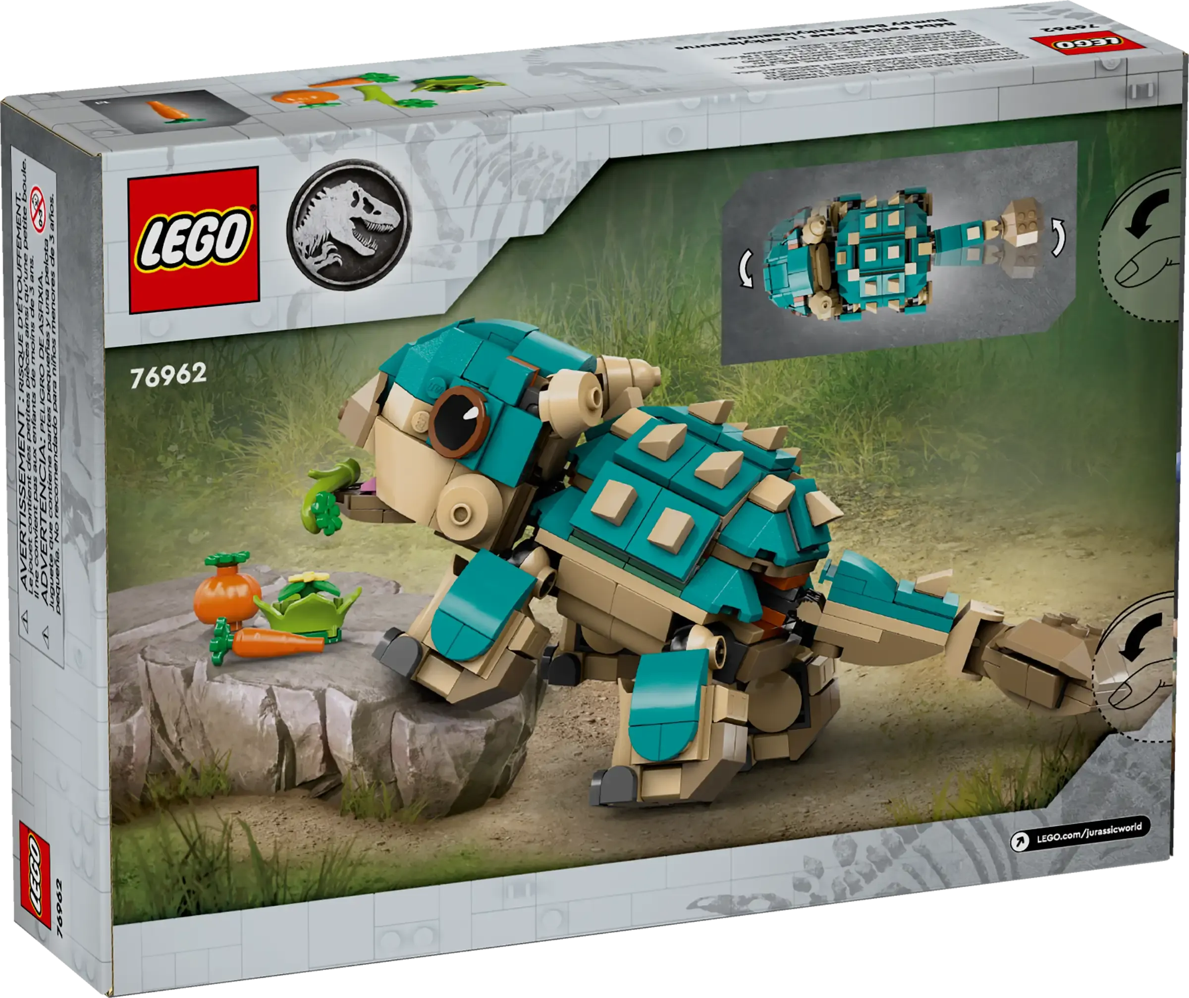 Cute Mascot LEGO 76962 JURASSIC WORLD Baby Bumpy: Ankylosaurus