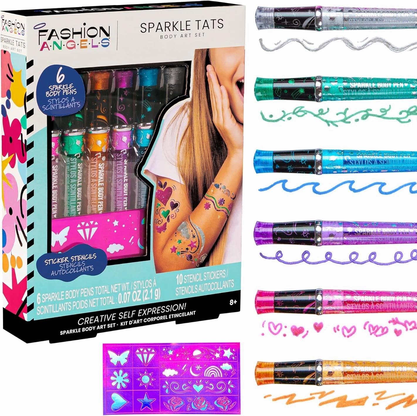 Wicked Props Fantastic Decorations Sparkle Tats Body Art Set