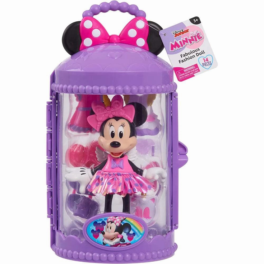 Disney Junior Minnie Mouse Fabulous Fashion Doll with Case - Lilac Jungle Beast