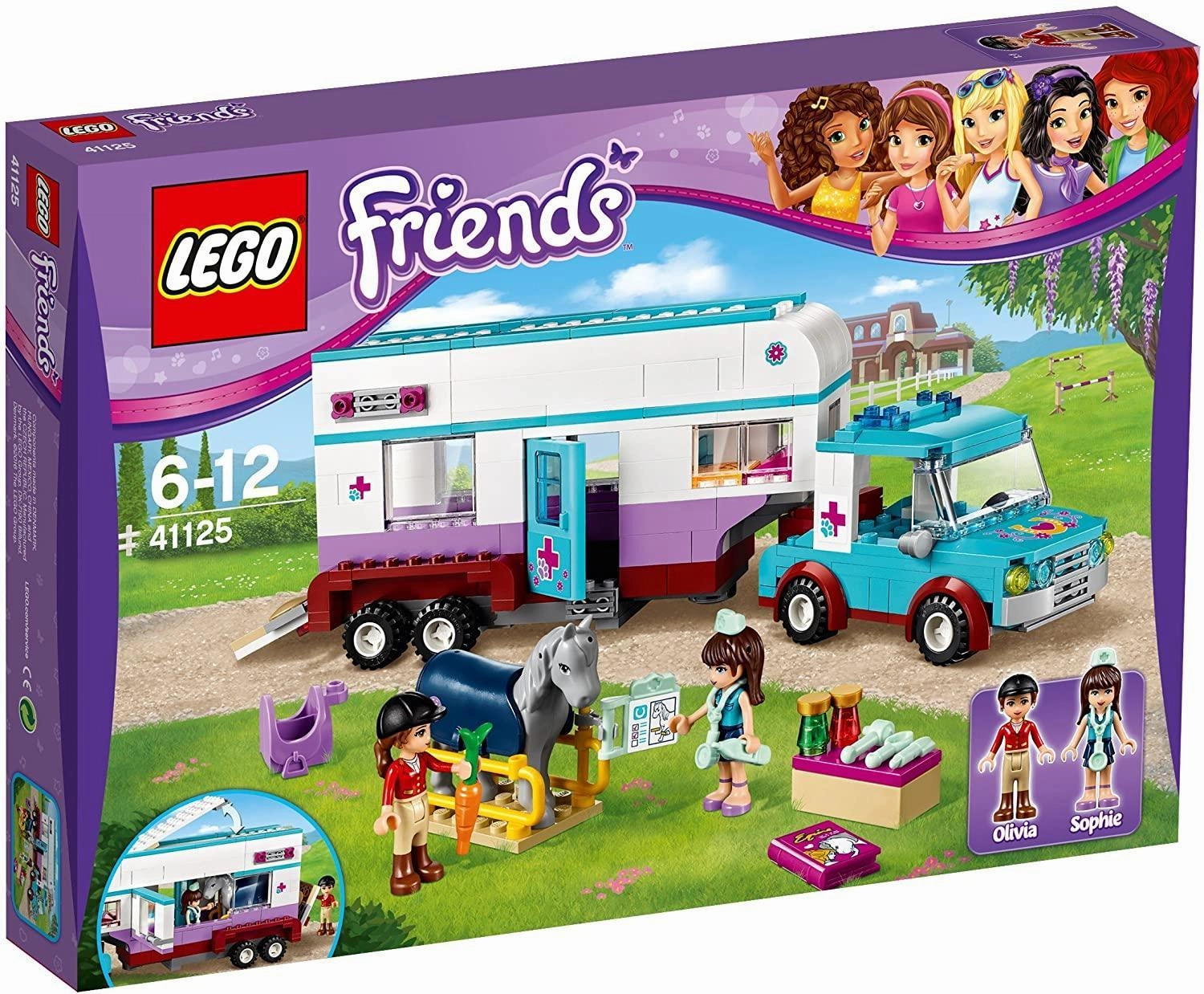 LEGO FRIENDS 41125 Horse Vet Trailer Construction Set Roman Figure Superhero Statue
