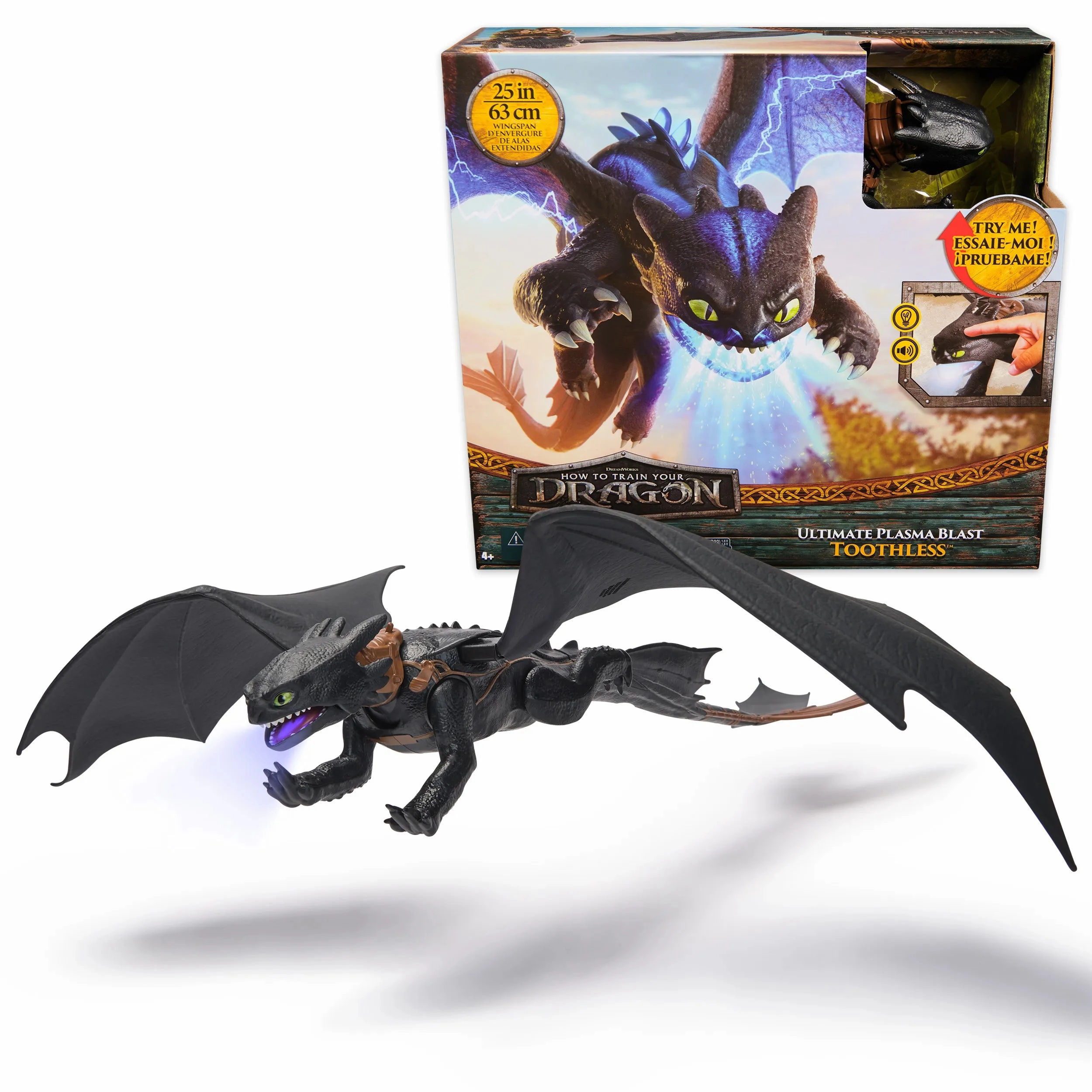 Fashion Artist Little Figure How to Train Your Dragon Ultimate Plasma Blast 25-inch Wide Toothless