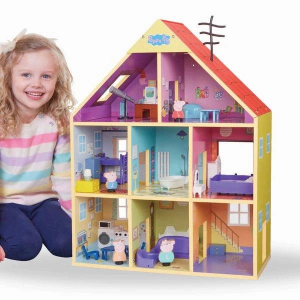 Peppa Pig's Wooden Playhouse 65cm Cute Animal Engineering Toy