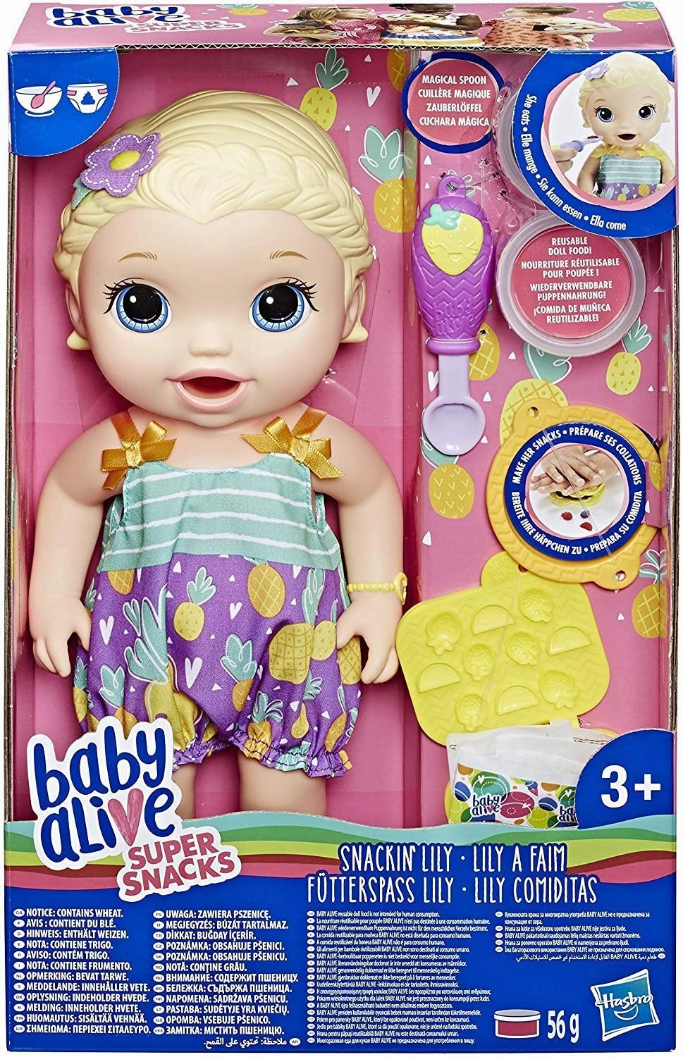 Customizable Toy Baby Alive Super Snacks Snackin' Lily - Blonde Hair