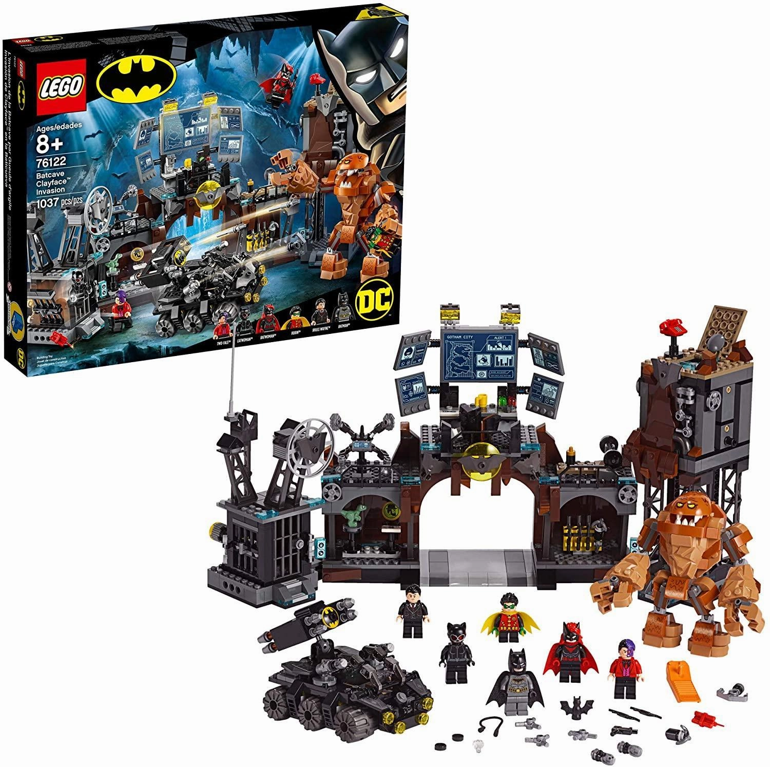 High End LEGO DC 76122 Batman Batcave Clayface Invasion