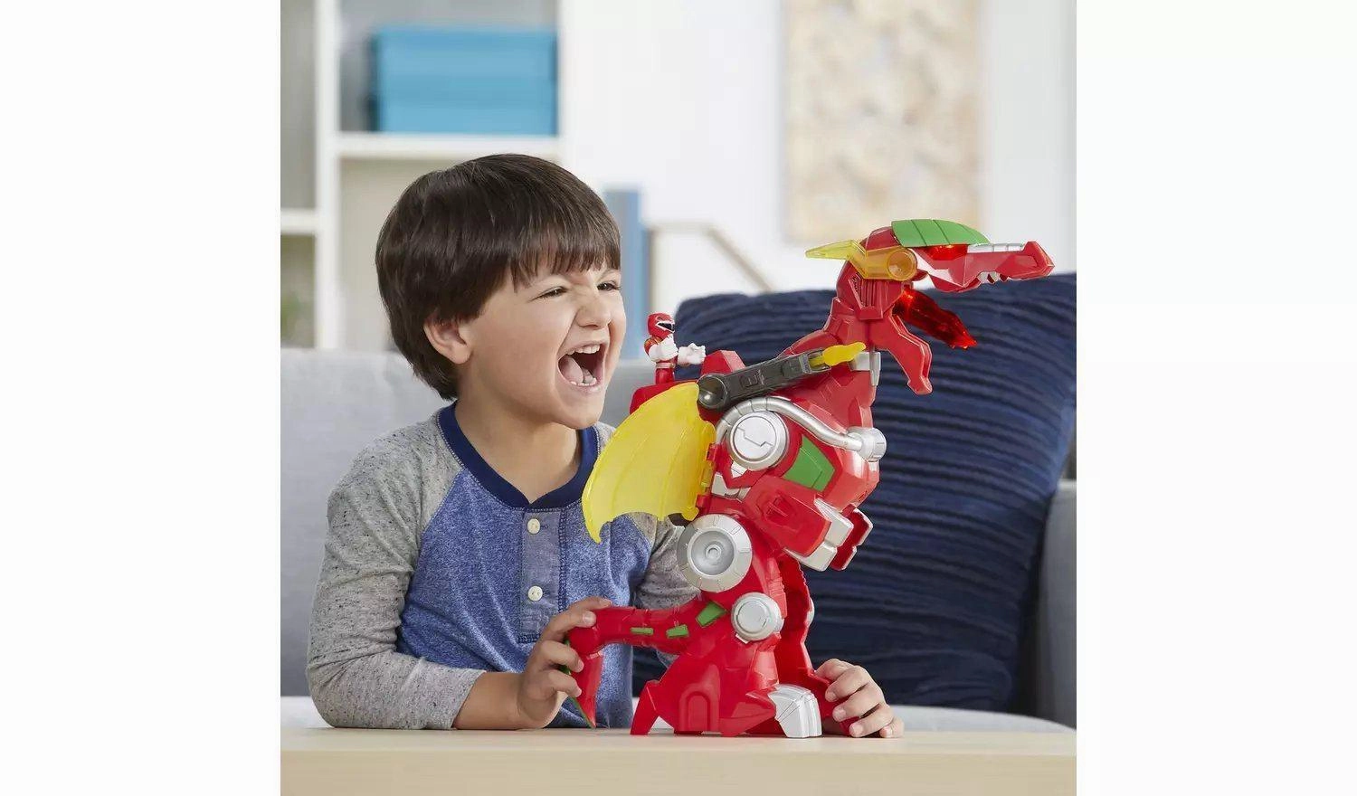 Power Rangers Red Dragon Thunderzord Action Toy Tiny System Little Handbag