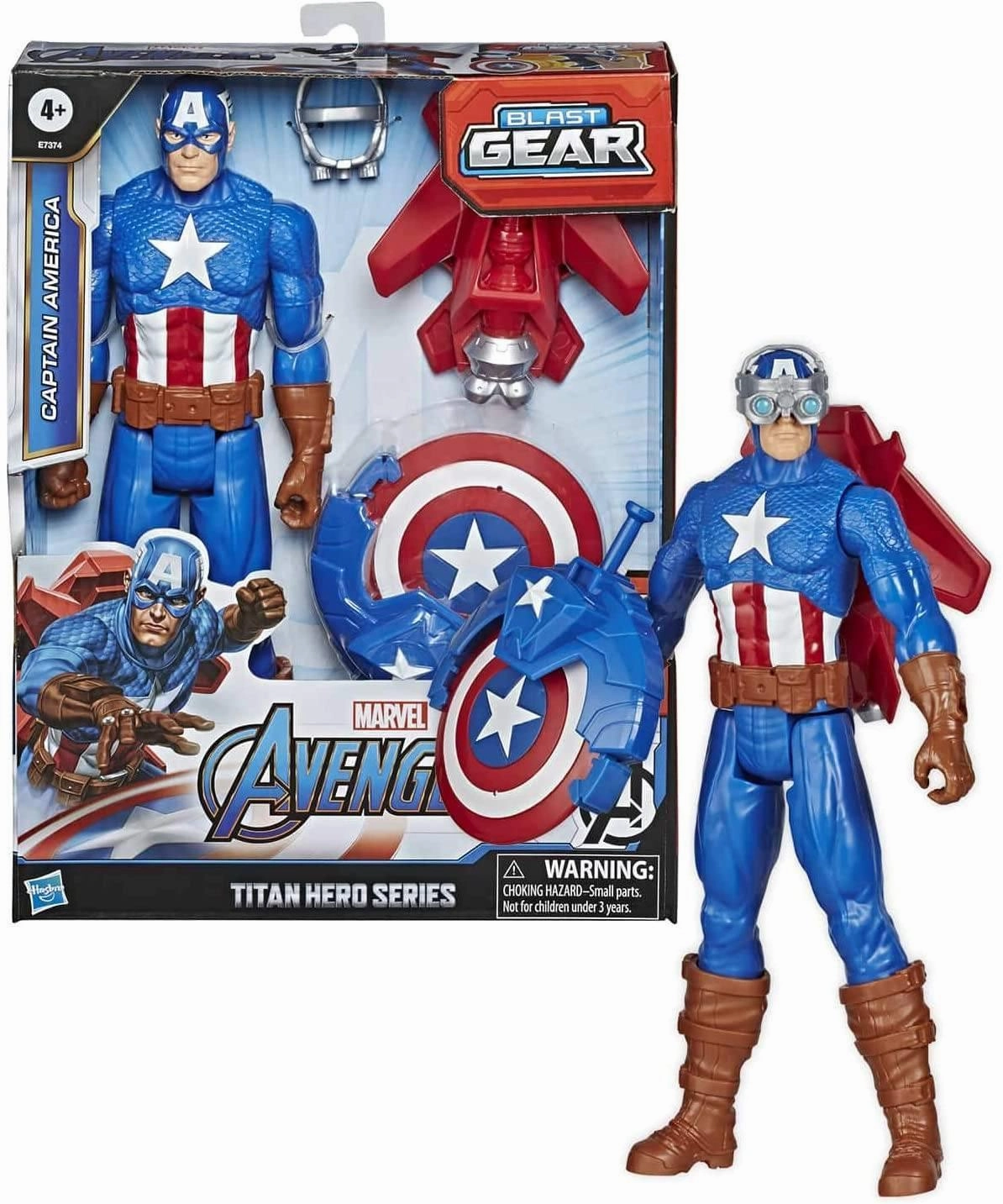 Mini Sack Marvel Avengers Titan Hero Series Blast Gear Captain America, 30-cm