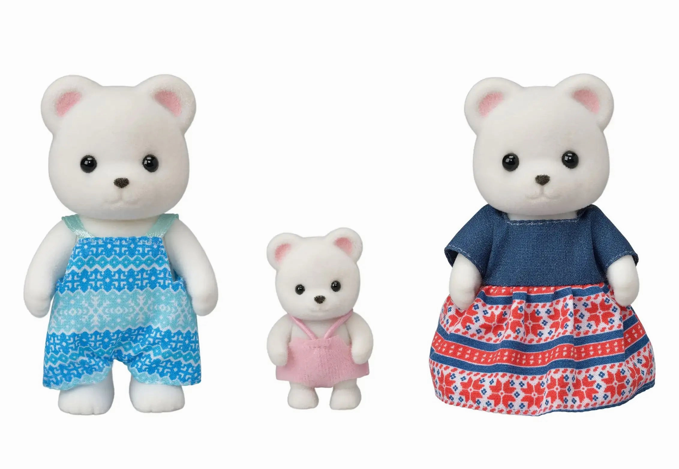 Sylvanian Families Polar Bear Family (3 figures) Personalized Exhibit