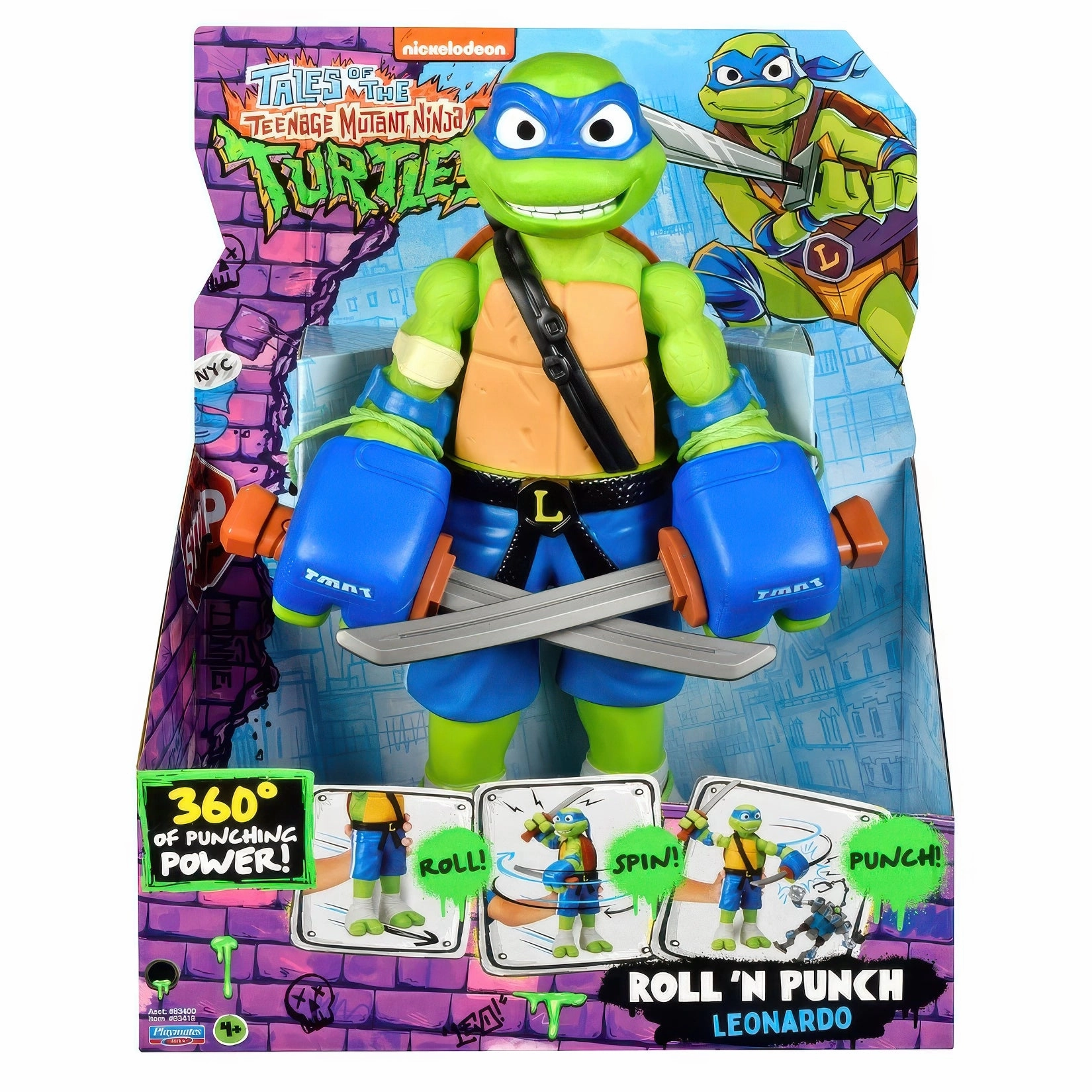 Tales of Teenage Mutant Ninja Turtles Roll 'n Punch Leonardo Figure Retro Revival