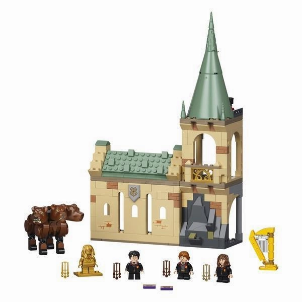 LEGO HARRY POTTER 76387 Hogwarts Fluffy Encounter Castle Toy Congratulations Present Anime Statue