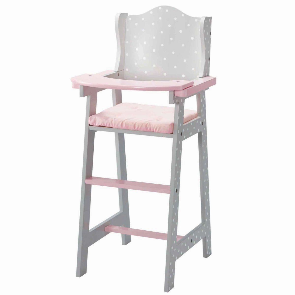 Famous Painting Modernist Sculpture Teamson USA TD-0098AG Polka Dots Princess Baby Doll High Chair - Gray
